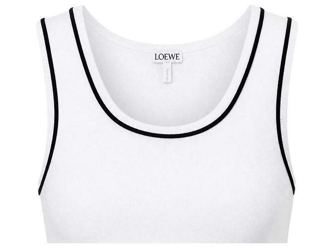 Loewe Top deportivo blanco de punto acanalado Negro - vista 15