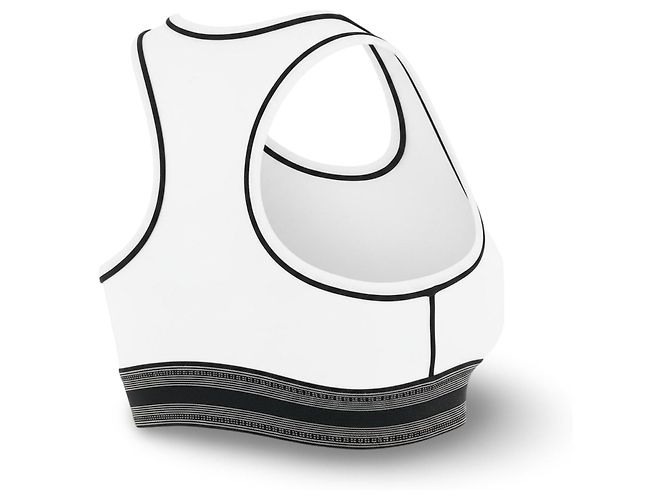 Loewe Top deportivo blanco de punto acanalado Negro - vista 5