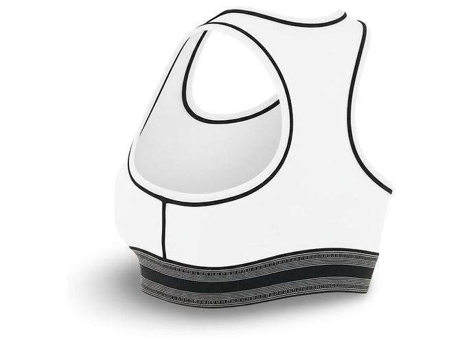 Loewe Top deportivo blanco de punto acanalado Negro - vista 7