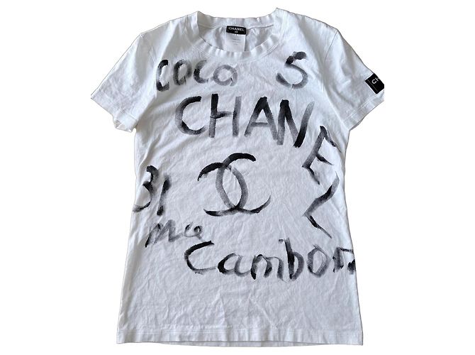 Cambon Chanel "Coco 5" T-Shirt Weihnachts-Collector-Edition 2008 Schwarz Weiß - Ansicht 2