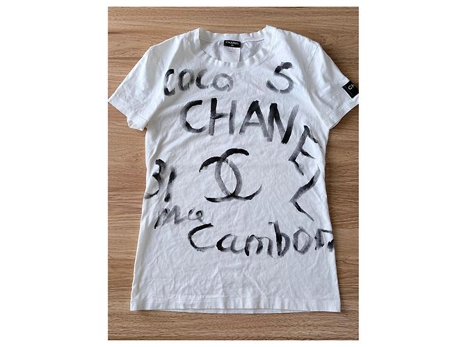 Cambon Chanel "Coco 5" T-Shirt Weihnachts-Collector-Edition 2008 Schwarz Weiß - Ansicht 3