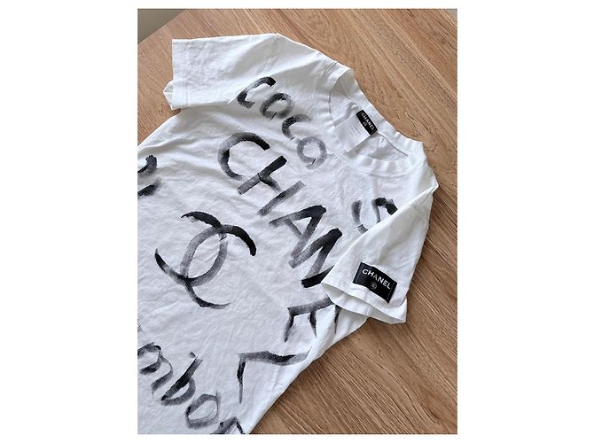 Cambon Chanel "Coco 5" T-Shirt Weihnachts-Collector-Edition 2008 Schwarz Weiß - Ansicht 4