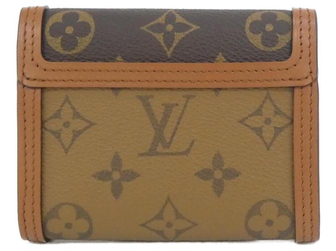 Louis Vuitton Monogram Portefeuille Dauphine Compact Wallet Marrone Monogramma - vista 2