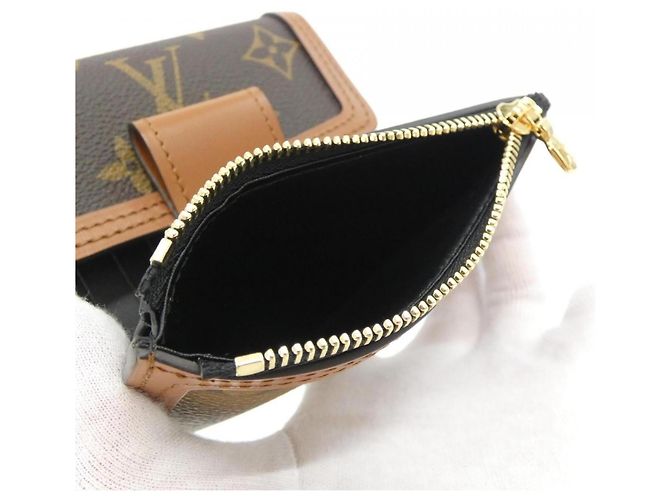 Louis Vuitton Monogram Portefeuille Dauphine Compact Wallet Marrone Monogramma - vista 6