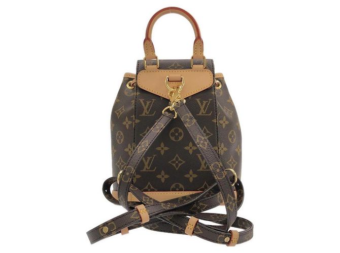 Mini zaino Louis Vuitton Monogram Montsouris Marrone Monogramma - vista 2