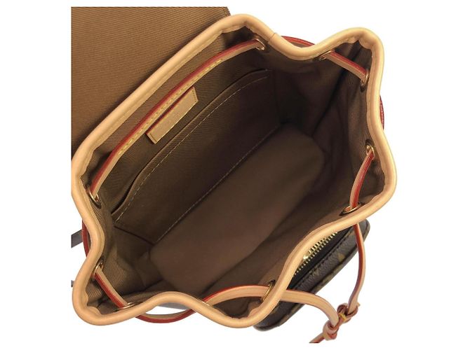 Mini zaino Louis Vuitton Monogram Montsouris Marrone Monogramma - vista 6