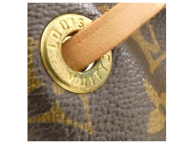 Zaino Louis Vuitton Monogram Montsouris MM Marrone Monogramma - vista 4