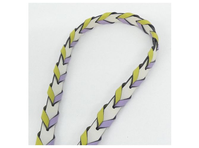 Bracciale in pelle Loewe C073S49X02 Bianco D'oro Porpora - vista 2
