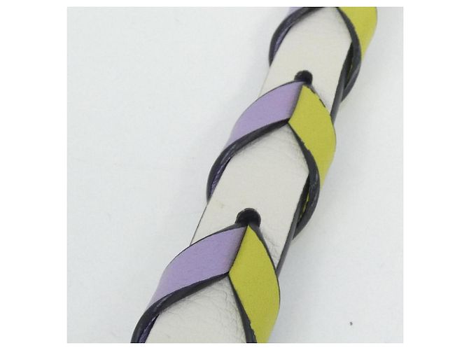 Bracciale in pelle Loewe C073S49X02 Bianco D'oro Porpora - vista 3