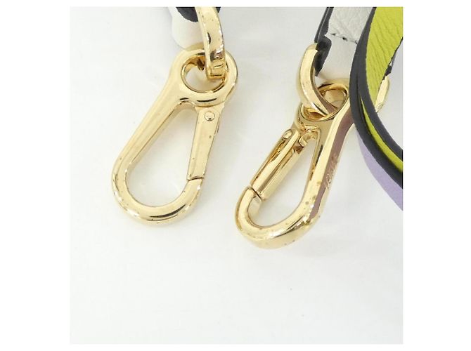Loewe C073S49X02 Cinturino in pelle Bianco D'oro Porpora - vista 3