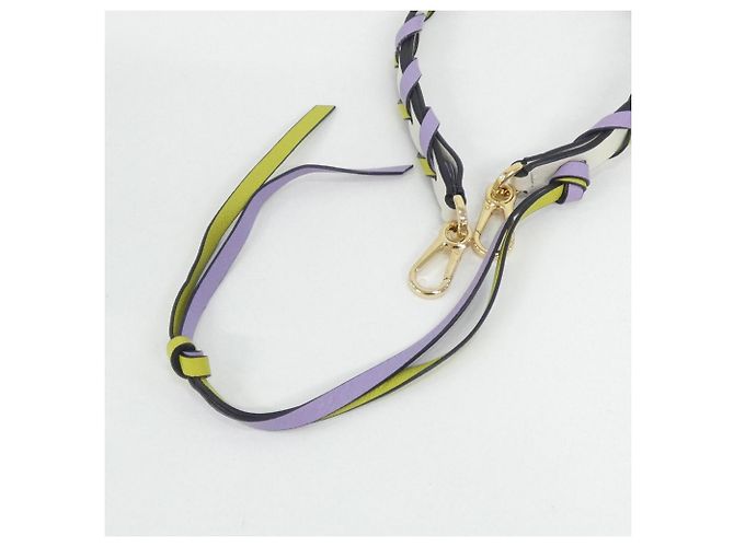 Loewe C073S49X02 Cinturino in pelle Bianco D'oro Porpora - vista 4