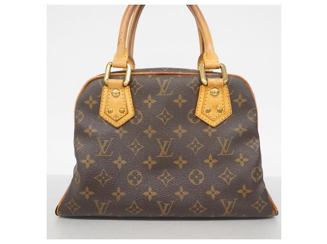 Borsa Louis Vuitton Monogram Manhattan PM Marrone - vista 17