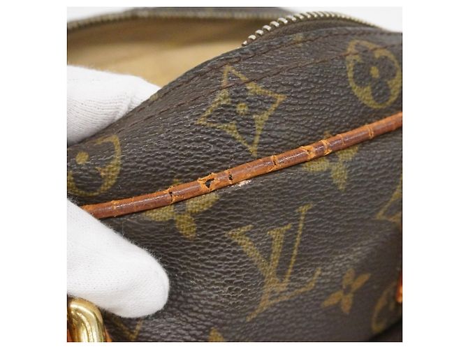 Borsa Louis Vuitton Monogram Manhattan PM Marrone - vista 7
