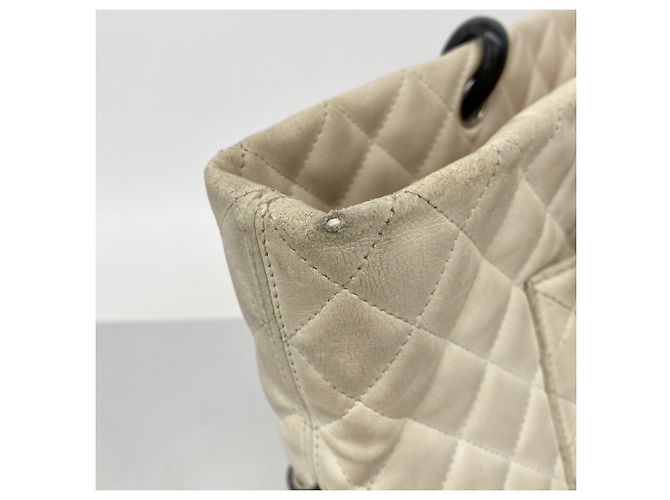 Chanel Cambon Lambskin Tote Bag Schwarz Weiß - Ansicht 6
