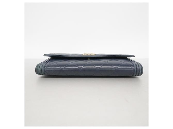 Boy Chanel Long Wallet Marineblau - Ansicht 2
