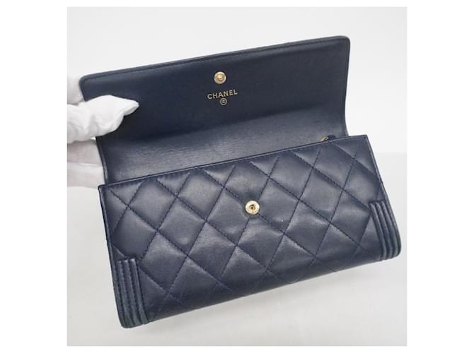 Boy Chanel Long Wallet Marineblau - Ansicht 9