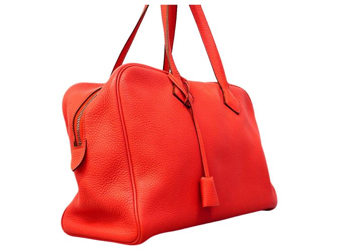 Hermès Borsa Hermes Victoria 35 in Rose Jaipur Rosa - vista 2