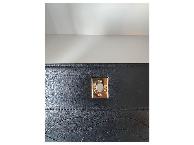 Chanel Classic Flap Medium in agnello nero - vista 6