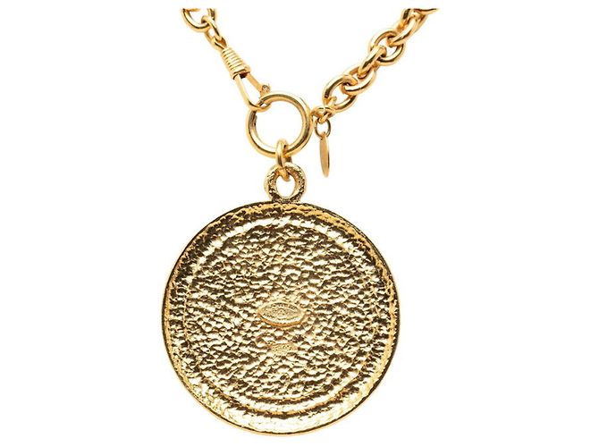 Collana a catena con medaglione Leone e Palma Chanel Coco Mark D'oro - vista 2