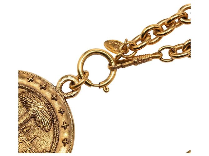 Collana a catena con medaglione Leone e Palma Chanel Coco Mark D'oro - vista 4