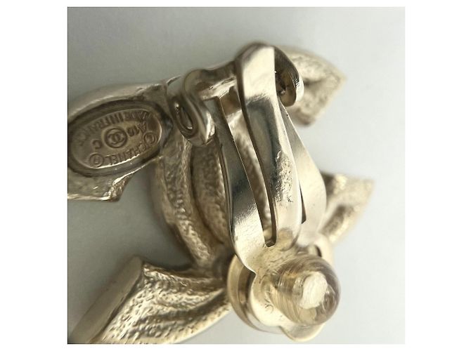 Orecchini a clip Chanel Gold and Pink Rosa D'oro - vista 8