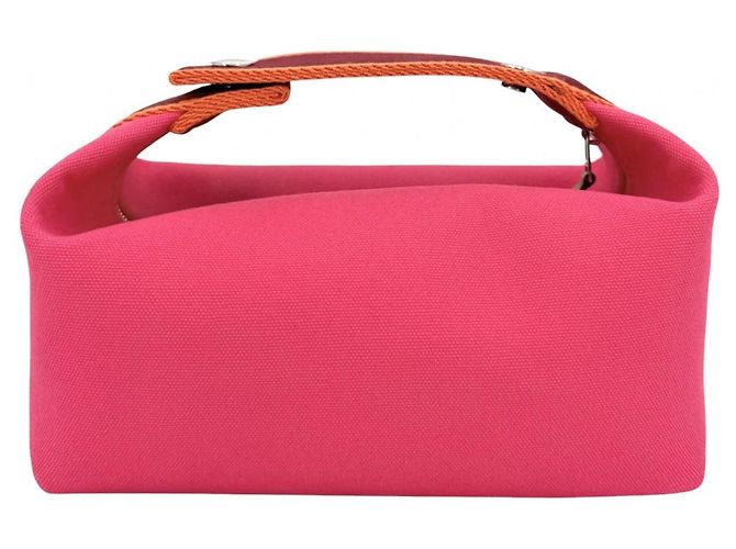 Hermès Pochette a mano in cotone rosa Hermes - vista 2