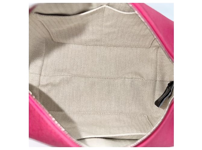 Hermès Pochette a mano in cotone rosa Hermes - vista 4