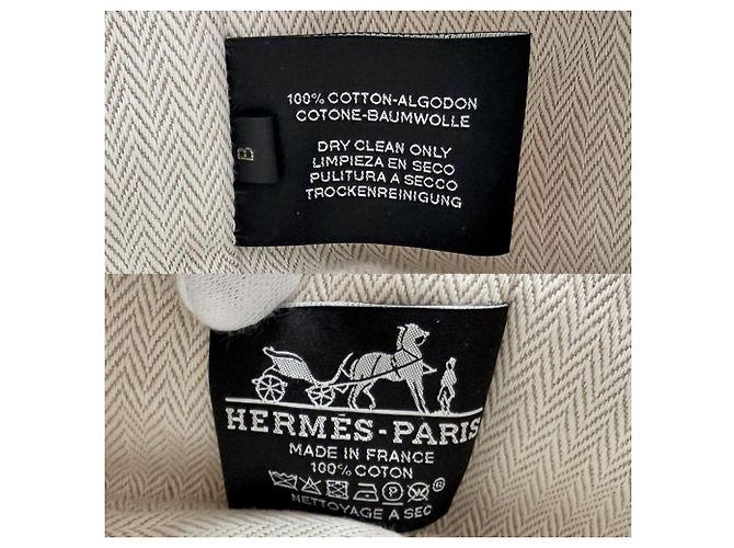 Hermès Pochette a mano in cotone rosa Hermes - vista 5