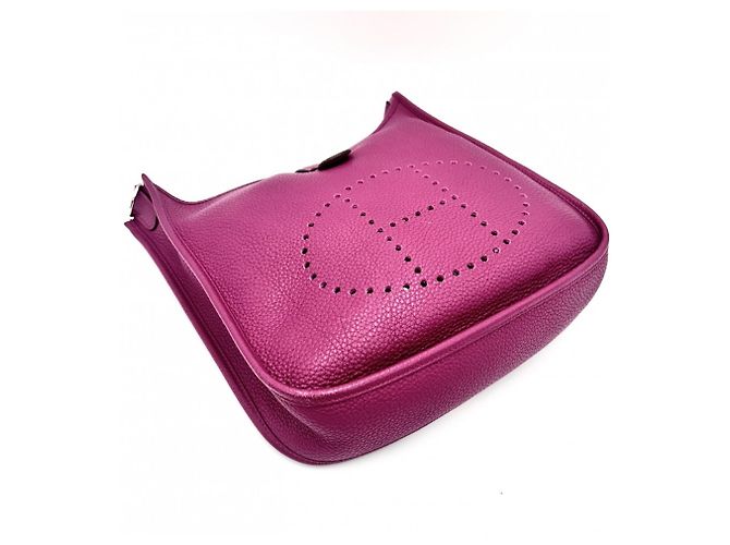 Hermès Borsa a tracolla Hermes Evelyne 1PM Rosa Porpora - vista 3