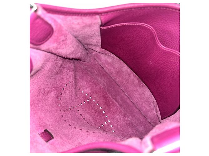 Hermès Borsa a tracolla Hermes Evelyne 1PM Rosa Porpora - vista 4