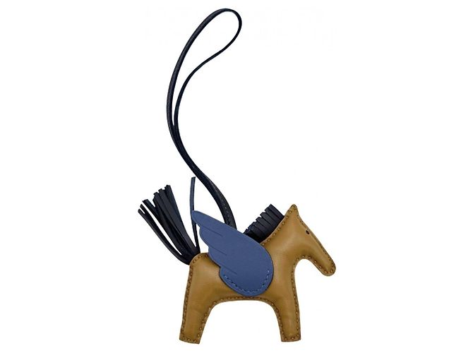 Hermès Portachiavi Hermes Rodeo Pegasus PM Charm per borsa Marrone Blu navy - vista 2