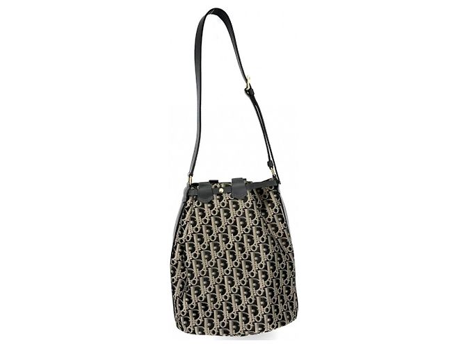 Borsa a tracolla con coulisse Trotter da donna Christian Dior Nero D'oro - vista 2