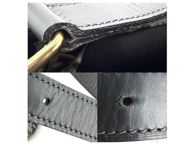 Borsa a tracolla con coulisse Trotter da donna Christian Dior Nero D'oro - vista 6