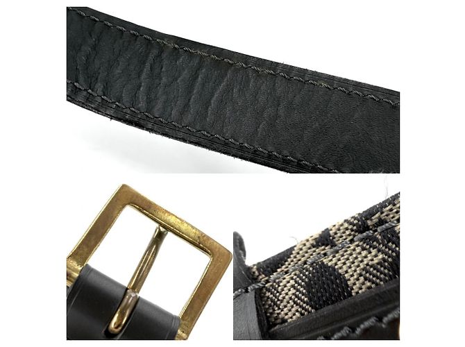 Borsa a tracolla con coulisse Trotter da donna Christian Dior Nero D'oro - vista 7