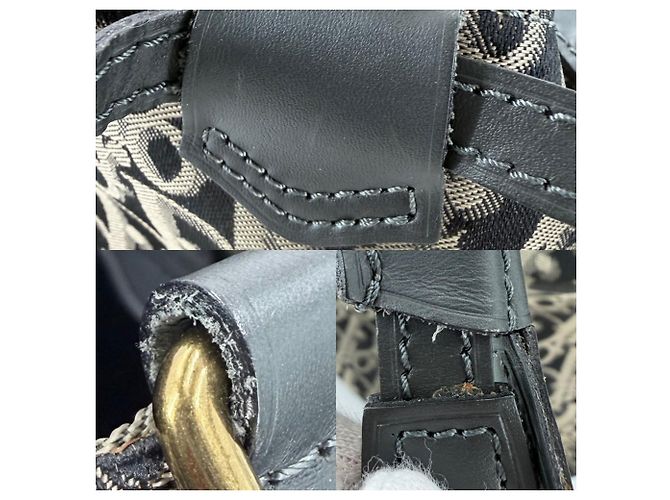 Borsa a tracolla con coulisse Trotter da donna Christian Dior Nero D'oro - vista 8