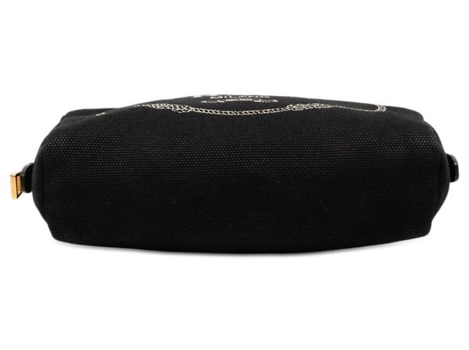 Bolso Pouch Prada Canapa Logo Negro - vista 3