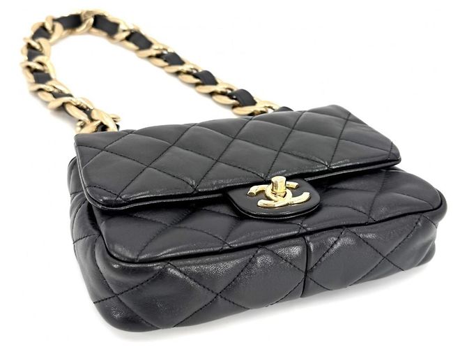 Borsa a tracolla matelassé da donna Chanel Nero - vista 3
