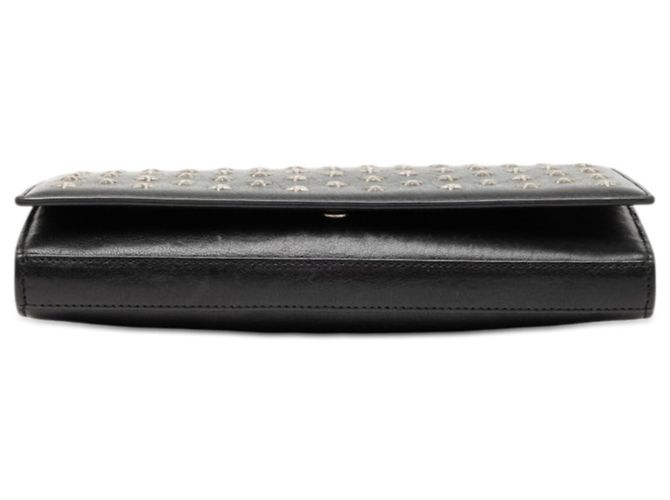 Borsa a tracolla portafoglio Saint Laurent Star Studded Chain Nero - vista 3