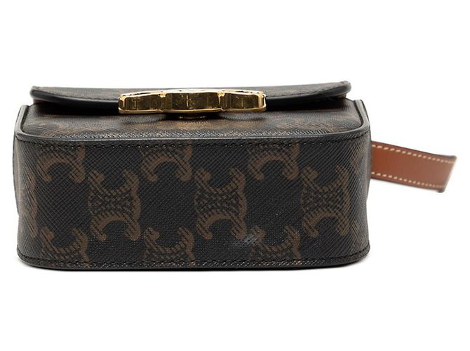 Céline Bolso bandolera mini Claude Triomphe Celine Castaño Negro - vista 3