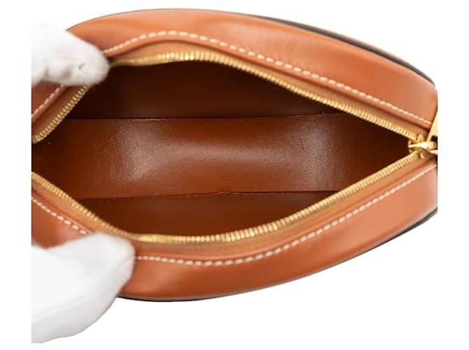 Céline Borsa a tracolla ovale Celine Triomphe Marrone - vista 5