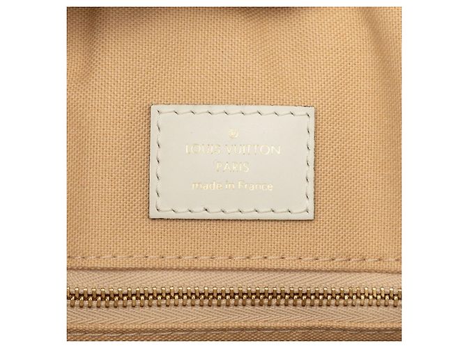 Borsa Tote Louis Vuitton Monogram Giant OnTheGo GM Bianco Beige Verde - vista 5