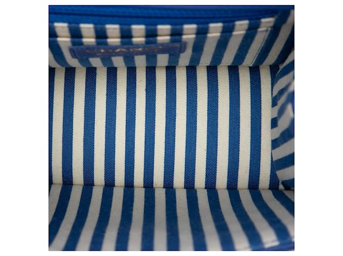 Chanel Blue Small CC Chevron Capretto Envelope Flap - vista 4