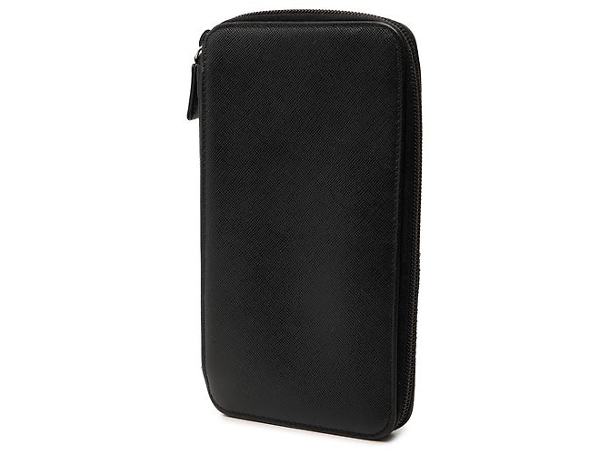 Cartera Prada Black Saffiano Zip Around Negro - Ansicht 2