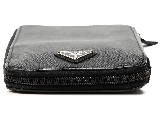 Cartera Prada Black Saffiano Zip Around Negro - Ansicht 3