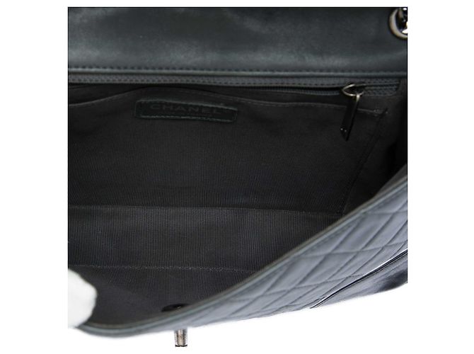Chanel Gray Paris Salzburg Medium Bicolor gestepptes Lammleder Tyrolean Flap Braun - Ansicht 4