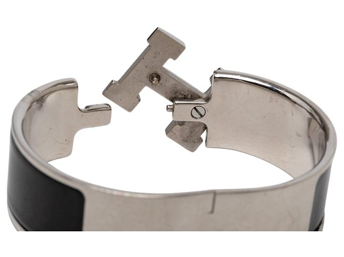 Bracciale Hermès Black Wide Enamel Clic Clac H PM Nero - vista 5
