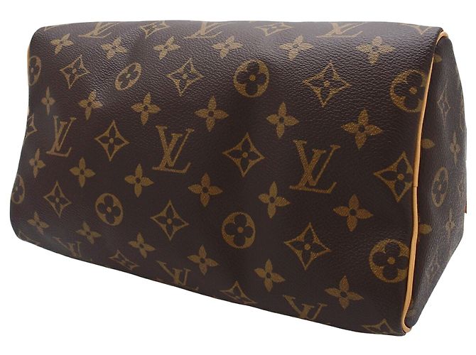 Louis Vuitton Marrone Monogram Speedy 25 - vista 3