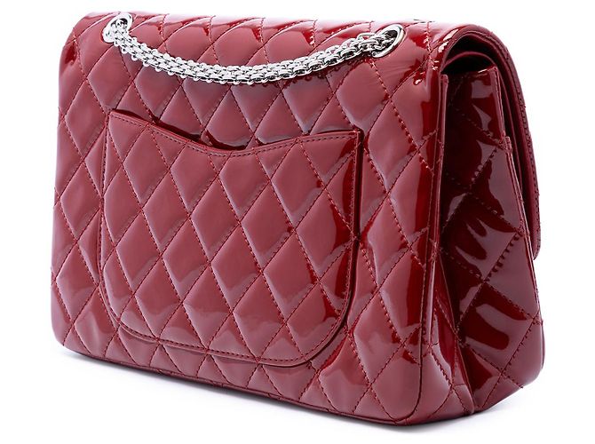 Chanel Red Quilted Patent Reissue 2.55 Double Flap 227 Rosso - vista 2