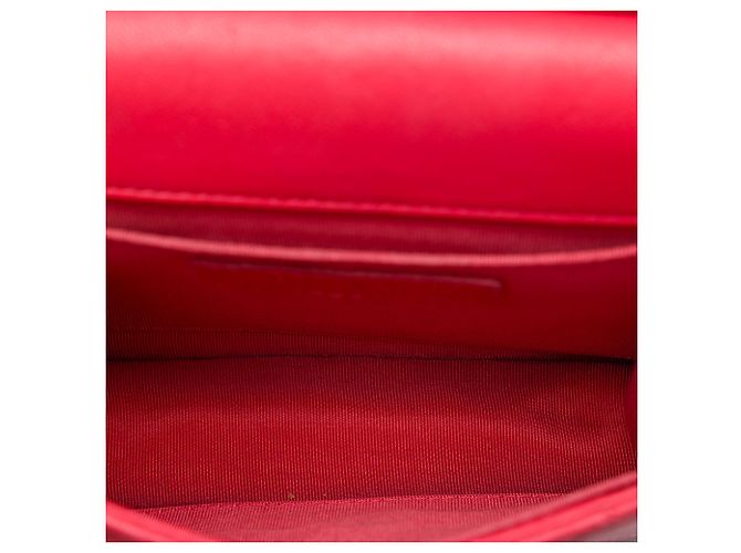 Chanel Red Small Quilted Lambskin Chic Pearls Flap Rosso - vista 4