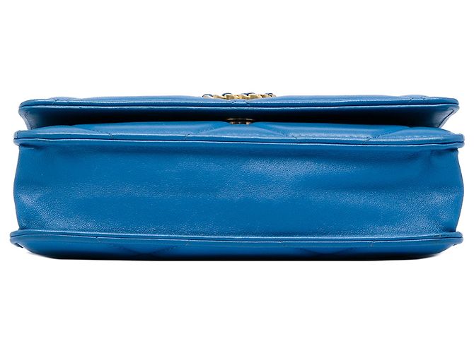 Chanel Blue Quilted Lambskin 19 Wallet On Chain Blau - Ansicht 3